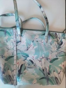 Caprese Floral Cyan Color Hand Bag