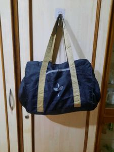 Chic Black Tote Bag with Drawstring