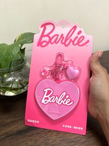 Barbie Heart Shaped Mirror Keychain with Charm
