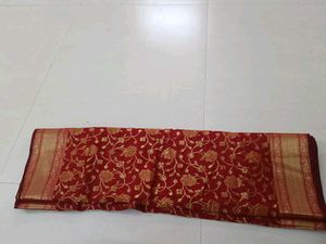 Elegant Red Banarasi Saree