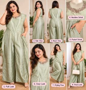 Elegant Sage Green Jumpsuit