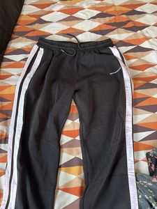 Stylish Black Track Pants with Side Stripes