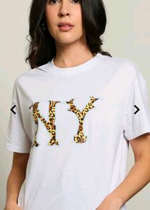 Shein NY Leopard Print Tee