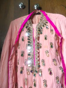 Very Heavy Mirror Stone Work Suit