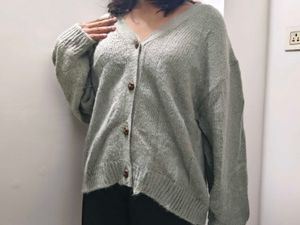 Sage Green Knit Cardigan