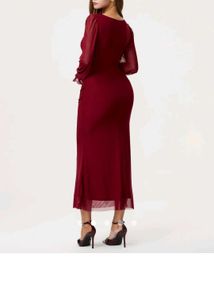 Elegant Maroon Midi Dress
