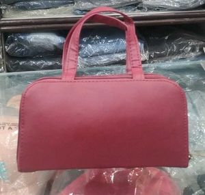 Maroon Handbag with Bow