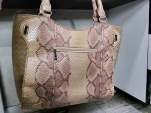 Stylish Snakeskin Tote Bag