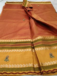 Elegant Yellow Saree with Intricate Design