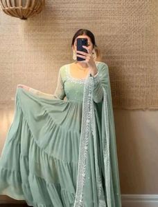 Mint Green Anarkali Suit | Beautiful Embroidered S