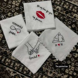 "Customised Couple Handkerchief combo