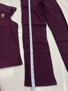 14 years Boy’s Maroon Kurta Set with Jacket
