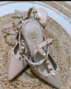 Studded Heeled Sandals
