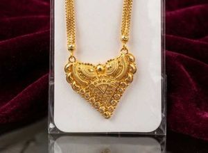 Exquisite Golden Mangalsutra with Black Beads