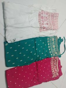 Embroidered Palazzos Set of 3 😍