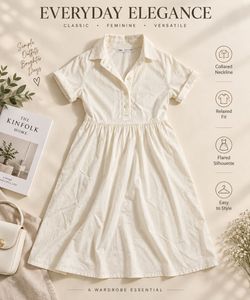 Classic White Shirt Dress