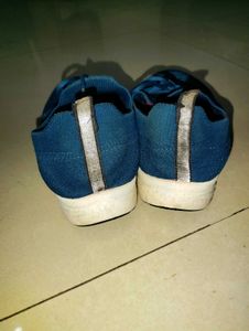 Blue Knit Sneakers