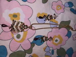 Elegant Gold-Toned Necklace &amp; Earring Set