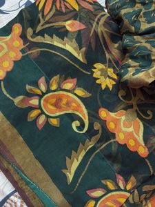 Beautiful Green Floral Saree