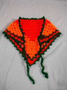 Crochet bandana or headscarf