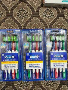 pack of 7, 12 piece toothbrush+ four toothpas