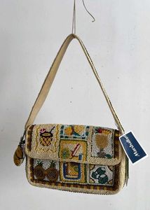 Unique Beaded Pineapple Drink Bag