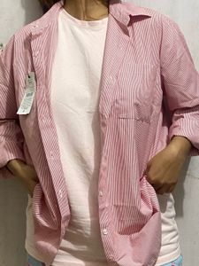 Striped Pink Oversized Shirt
