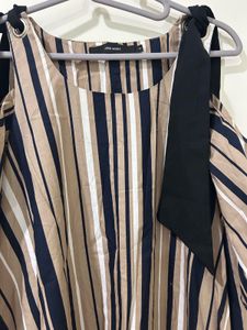 Vero Moda- Striped Cold-Shoulder Dress