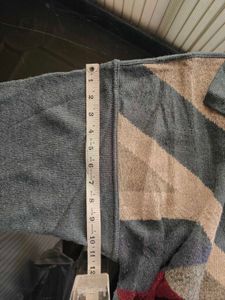 Men's Geometric Pattern Polo Sweater