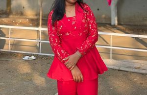 Elegant Red Kurta Set with Palazzo
