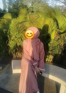 Embroidered Abaya with scarf