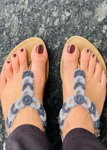 Stylish T-Strap Sandals party wear flat