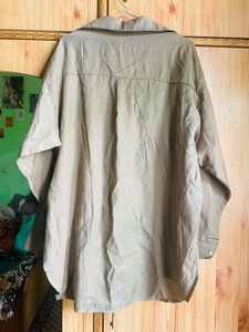 Oversized Collared Button-Up Shirt