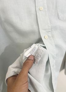Men's Light Blue Linen Shirt