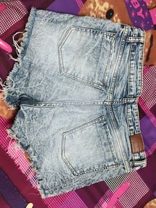 New Year Sale. Denim Shorts Ribbed