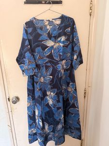 Beautiful Blue Floral Maxi Dress