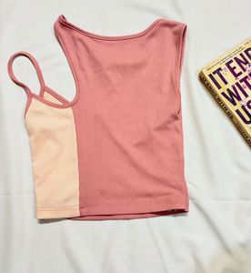 URBANIC Color Block Ribbed Tank Top