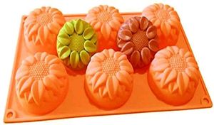 6 Cavity Silicone Sunflower Muffin/Cake Mold
