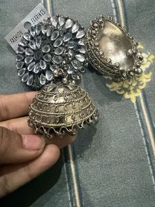 Stunning Oxidized Jhumka Earrings
