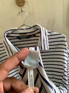 PR107 Polo Golf Striped Long Sleeve Shirt