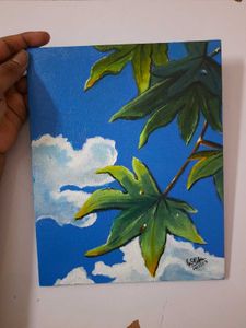 Green Noon Sky - Unframed Canvas Painting
