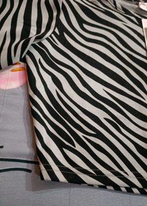 Zebra Print Long Sleeve Crop Top