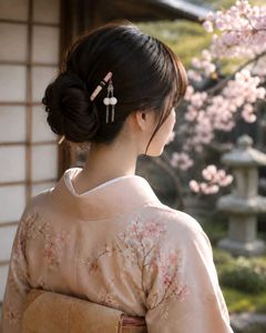 Elegant Hair Pin with Dangling Beads