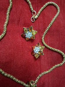 Star Pendant Necklace and Earring Set