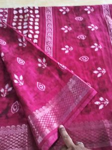 Pink Joint Saree with blouse material