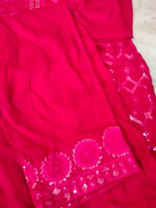 New Beautiful Pink Sequined Kurta set