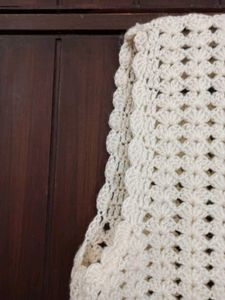 Cream 'Hand Crochet' Vest Cardigan