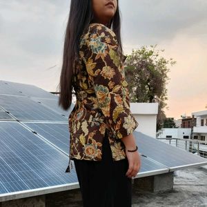 Floral Print Cotton Kurta