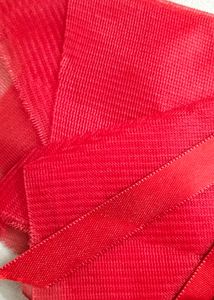 Beautiful Red Colour Net &amp; Ribbon Hair Bow Pin