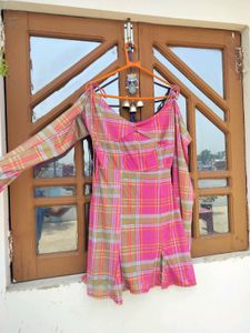 Y2K Plaid Mini Dress